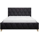 MID.YOU OBLAZINJENA POSTELJA 120 cm x 200 cm , les, kovina, tekstil, leseni material antracit | Shoptok.si