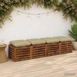  Jastučići za sjedenje VIANEN 4 kom. 100% poliester - Svijetlo zelena 45 x 45 x 12 cm | shoptok.hr