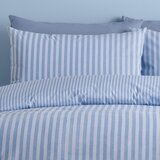 Catherine Lansfield Plava 3-dijelna posteljina za bračni krevet/za produženi krevet 230x220 cm Epping Textured Stripe – | shoptok.hr