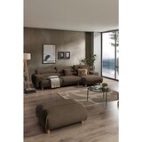 Lomoco KOTNA SEDEŽNA GARNITURA, velur temno rjava | Shoptok.si