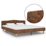  Posteljni okvir rjav iz umetnega semiš usnja 180x200 cm Cene