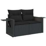  6-dijelni set vrtnih sofa s jastucima crni od poliratana | shoptok.hr