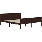  Posteljni okvir temno rjav iz trdne borovine 180x200 cm, (20646131) | Shoptok.si