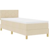Krevet s opruga kutije s jastukom Krema 80 x 200 cm tkanina | Eponuda.com