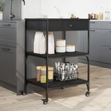  Kuhinjska kolica crna 60 x 48 x 89,5 cm od konstruiranog drva | Eponuda.com