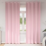 vidaXL Zavjese 2 pcs Bebe ružičasta 260 x 140 cm Poliester | shoptok.hr