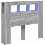  LED uzglavlje boja hrasta 120x18,5x103,5 cm konstruirano drvo | shoptok.hr