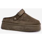 Boto Women's Snow Boots on Platform with Velcro Dark Green Jorielle | shoptok.hr
