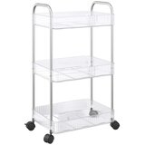 Kolica za pohranu 3 nivoa prozirna 37x28x68 cm akril | shoptok.hr