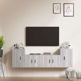 vidaXL Komplet TV omaric 4-delni siva sonoma inženirski les | Shoptok.si