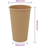 Papirnate šalice za kavu 1000 kom 16 oz 400 ml smeđe | shoptok.hr
