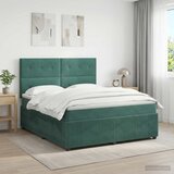  Boxspring krevet s madracem Tamnozelena 160 x 200 cm Baršun | shoptok.hr