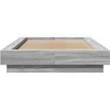 vidaXL Posteljni okvir siva sonoma 100x200 cm inženirski les | Shoptok.si