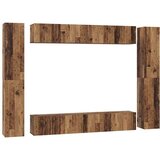  Set TV komoda s policom Zidne Ostalo s pohranom s vratima 10 pcs Staro drvo 30.5 x 30 x 90 cm | shoptok.hr