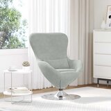 vidaXL jajčna stolica svetlo siva žamet | Shoptok.si
