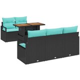  Vrtna sedežna garnitura 6 pcs Črna in modra 100 x 55 x 73 cm, (5000063188) | Shoptok.si