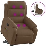 Maison Chic masažni naslanjač - Relax naslanjač s funkcijo vstajanja rjavo blago, (22134609) | Shoptok.si