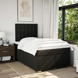 Krevet box spring s madracem crni 120 x 190 cm od tkanine | shoptok.hr