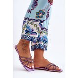 Boto Women's Strappy Sandals with Diamantes Purple Leomi | Eponuda.ba