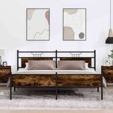 Metalni okvir kreveta bez madraca boja hrasta 193x203 cm | shoptok.hr