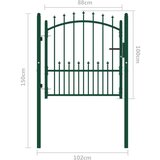  Vrata za ograjo s konicami jeklo 100x100 cm zelena, (20823489) | Shoptok.si