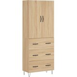  Visoka komoda hrasta sonome 69,5x34x180cm od konstruiranog drva Slike