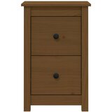  Nočna omarica medeno rjava 40x35x61,5 cm trdna borovina, (20734114) | Shoptok.si