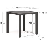Kave Home Aluminijasta vrtna miza 77x77 cm Culip – | Shoptok.si