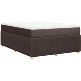  Krevet s oprugama i madracem tamnosmeđi 140 x 190 cm od tkanine | shoptok.hr