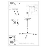  Sollux SL.0303 - Luster na sajli DUOMO 3D 3xE27/60W/230V crni | Eponuda.com