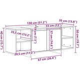 TV ormarić staro drvo 130x35x50 cm konstruirano drvo | shoptok.hr