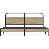  Metalni okvir kreveta bez madraca boja hrasta 183x213 cm | shoptok.hr