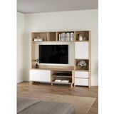 Tvilum Bel/v naravni barvi TV komplet v hrastovem dekorju 209x183x48 cm Next – | Shoptok.si
