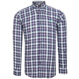 Dewberry G741 MEN'S SHIRT-GREEN-NAVY BLUE Cene