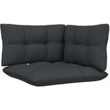 vidaXL Kutna vrtna sofa s jastucima crna od masivne borovine | shoptok.hr