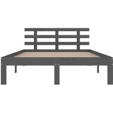 Okvir za krevet od masivne borovine sivi 200 x 200 cm | shoptok.hr