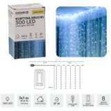 Molarem Home Božićne LED lampice - Zavjesa – 300 LED, IP20, hladno bijela, 8 načina osvjetljenja, USB napajanje | shoptok.hr