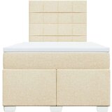  Krevet s oprugama i madracem krem 120 x 200 cm od tkanine | shoptok.hr