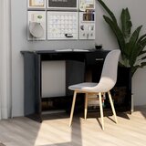  Radni stol visoki sjaj crni 100 x 50 x 76 cm od iverice | Eponuda.com