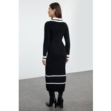 Trendyol Black Midi Knit Color Block Dress | Eponuda.ba