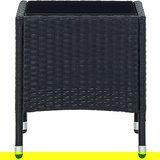 vidaXL Vrtni stol crni 40 x 40 x 45 cm od poliratana | shoptok.hr