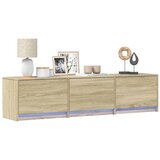 vidaXL TV omarica z LED sonoma hrast 165x34x40 cm inženirski les Cene