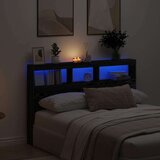 Ormarić za uzglavlje LED boja crni hrasta 160x17x102 cm | shoptok.hr