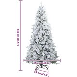  Umjetno Zglobno Božićno Drvo Snijeg Preplačeno Bijelo 240 cm | shoptok.hr