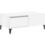 Maison Chic Klubska mizica - kavna mizica - Nizka mizica bela 90x50x36,5 cm inženirski les, (21754491) Cene