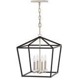 Quintiesse Hinkley Stinson Viseča stropna svetilka Lanterns črna s poliranim nikljem, (22098262) | Shoptok.si