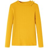 vidaXL Otroška majica z dolgimi rokavi oker 104 Cene