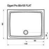 Ravak XA03A411010 Gigant 100 x 80 cm pravokotna tuš kad iz litega marmorja | Shoptok.si