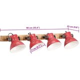  Zidna svjetiljka 25 W pohabano crvena 90 x 25 cm E27 | shoptok.hr