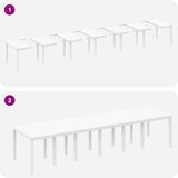  Vrtni set za objed 13 kom. Bijelo Polt ratan | shoptok.hr